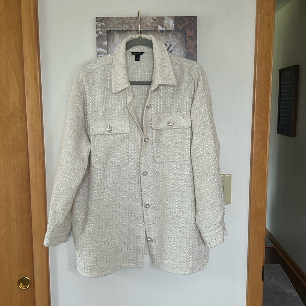 Cream and gold Versona shacket